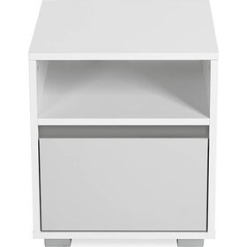 Mesa de Cabeceira Branca Cinza Dalia