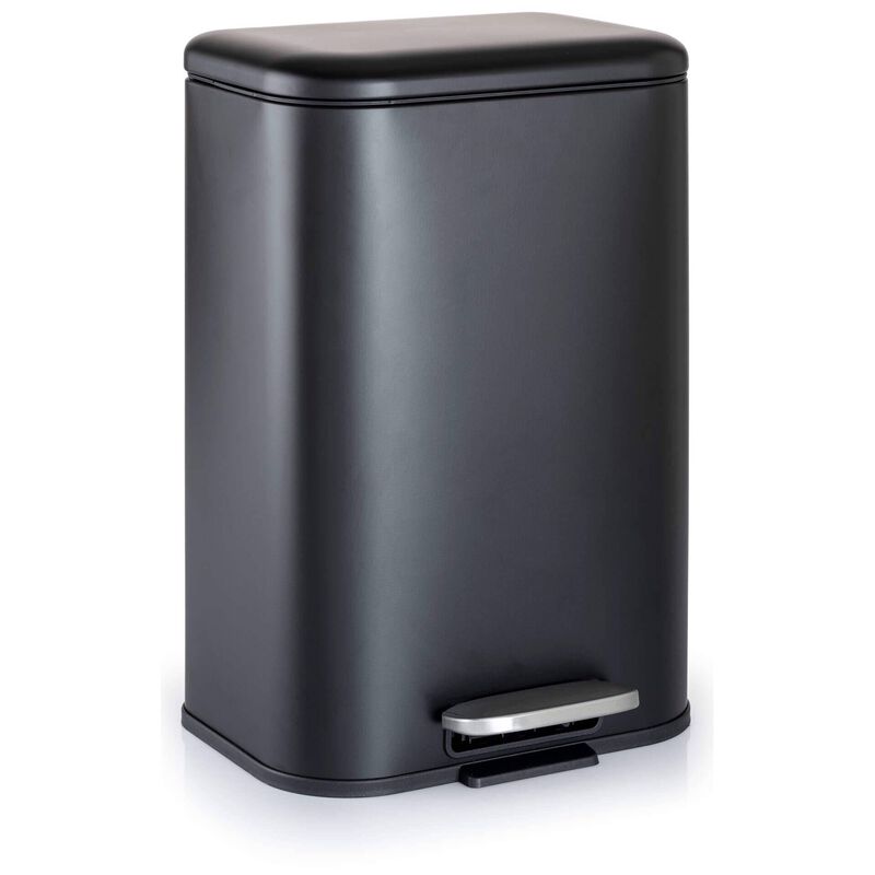 Balde do Lixo 48x27,8x32,5cm Soft Touch Preto Kasa