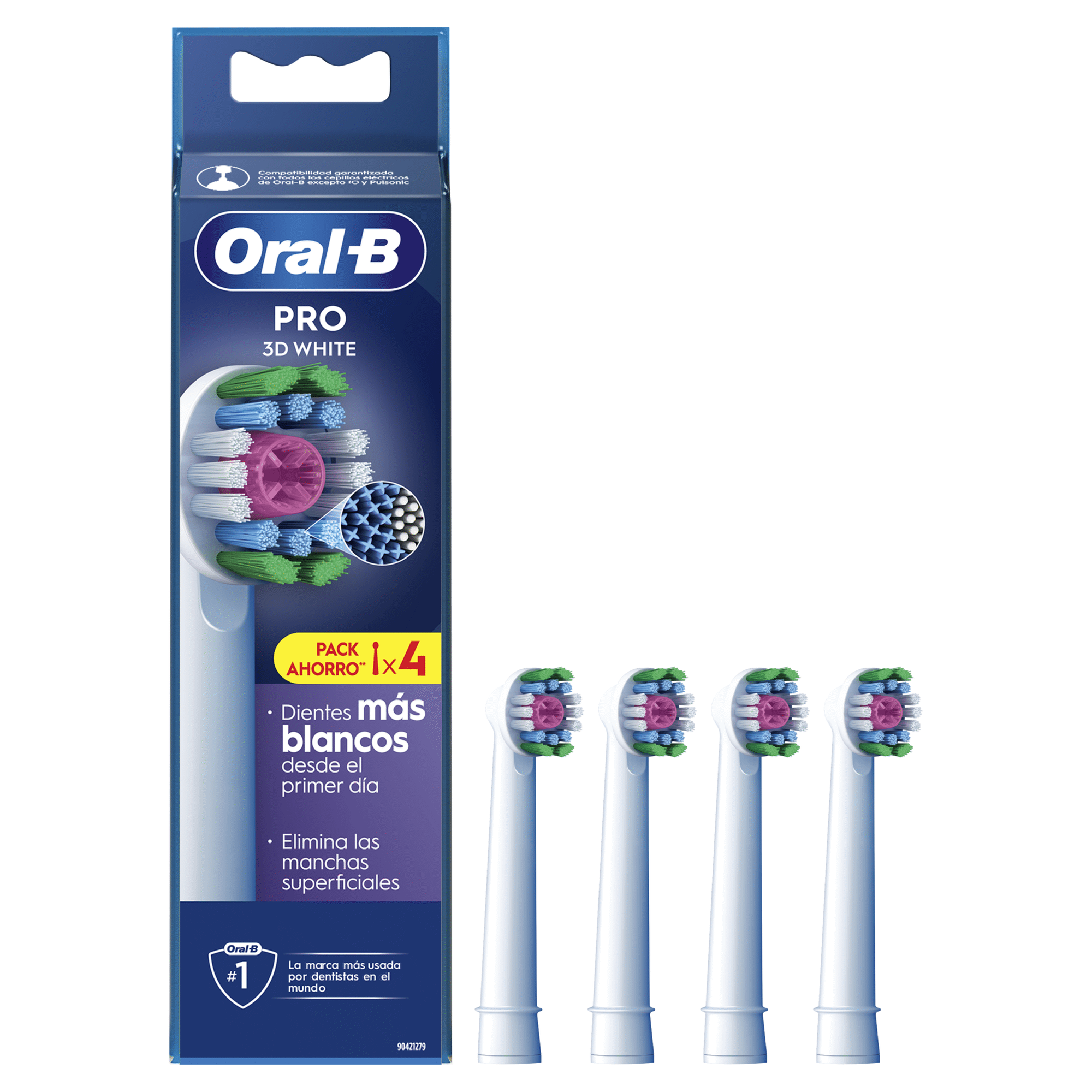 Recarga Escova de Dentes Elétrica Pro 3D White Branco