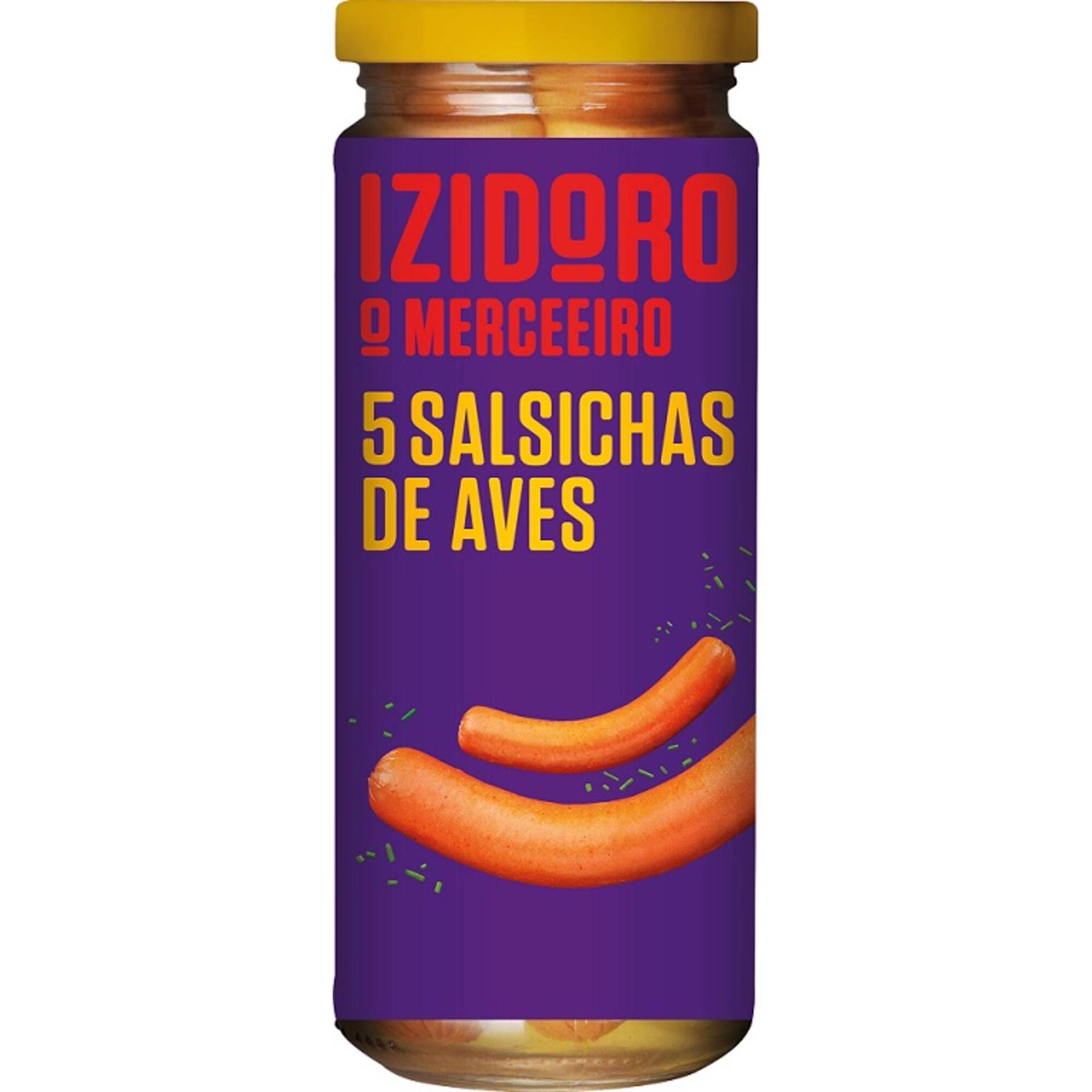 Salsichas de Aves Frasco 5 un sem Glúten