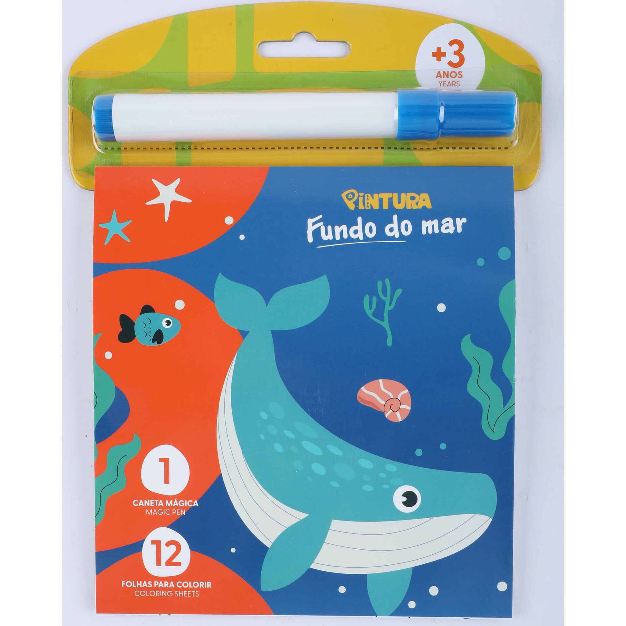 Kit Bloco de Colorir com Caneta M&aacute;gica (v&aacute;rios modelos)