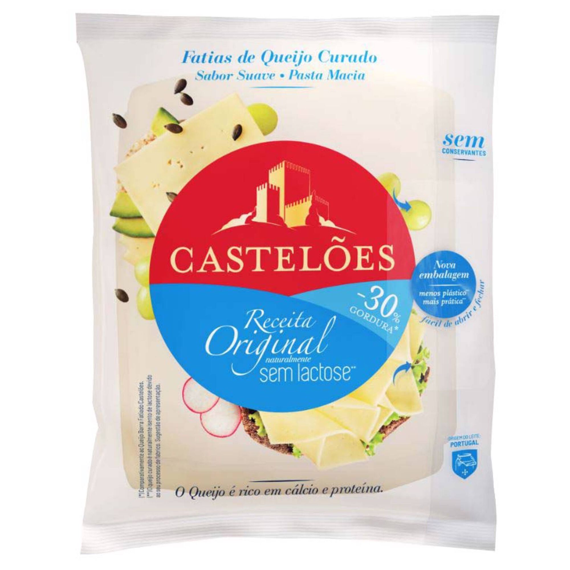 Queijo sem Lactose -30% de Gordura Fatiado Queijo sem Lactose -30% de Gordura Fatiado