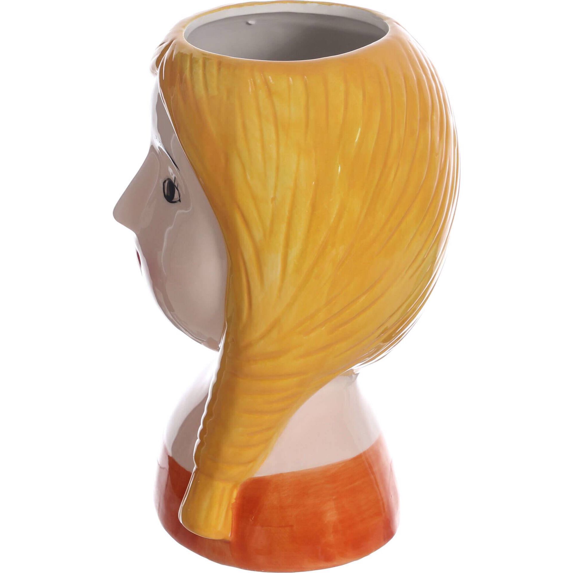 Jarra 12,8x13,5x20cm Mulher Cabelo Amarelo