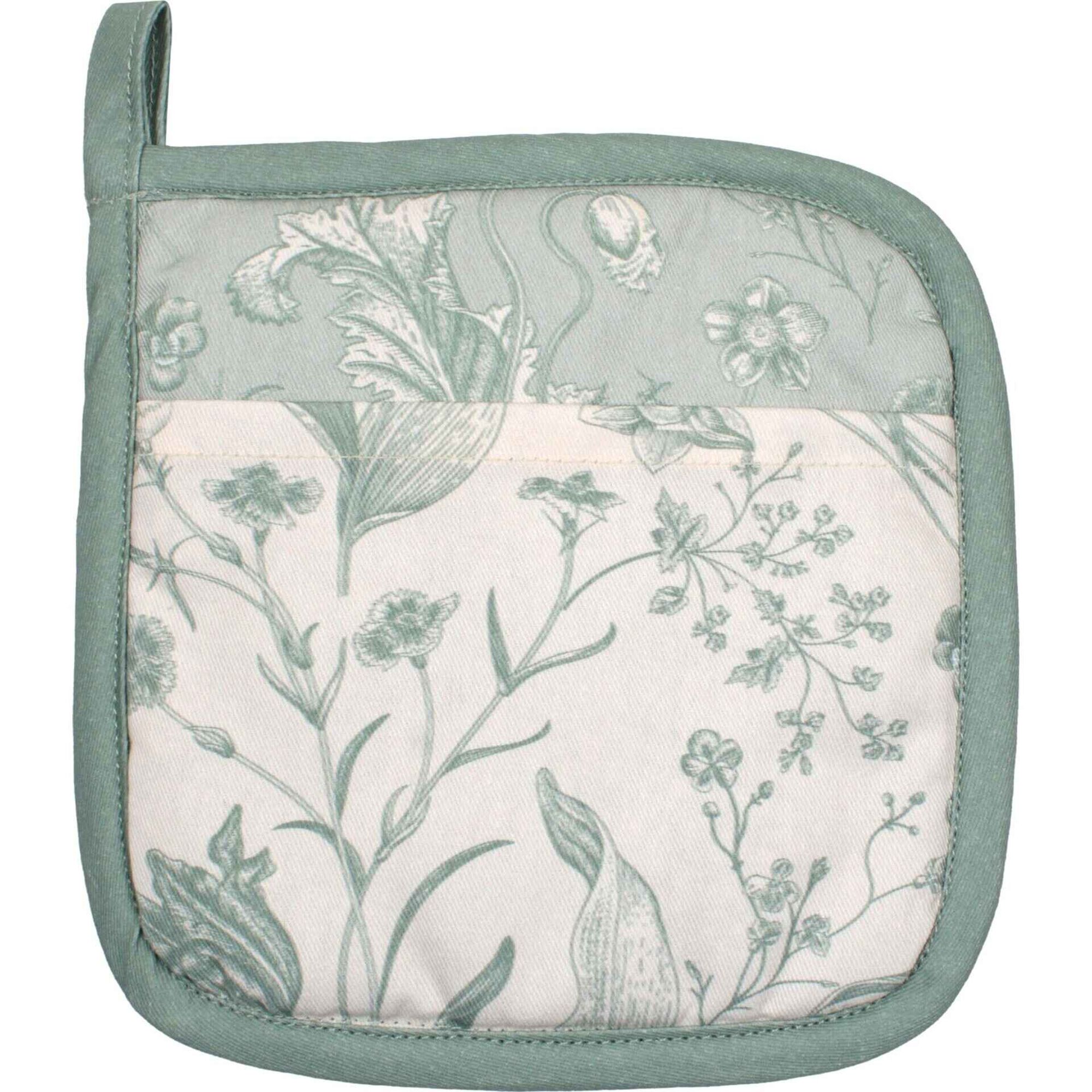 Pega Cozinha Algodão 19x19cm Flores