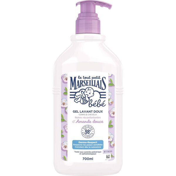 Gel de Banho Bebé Corpo e Cabelo Amêndoa Doce Le Petit Marseillais