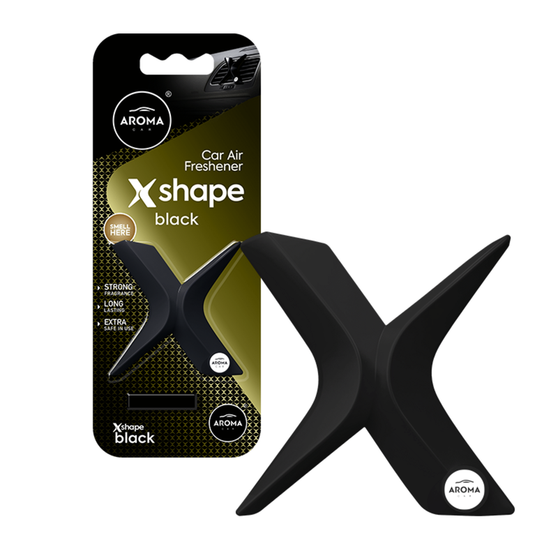 Ambientador Auto Encaixar X Shape Black Aroma Car