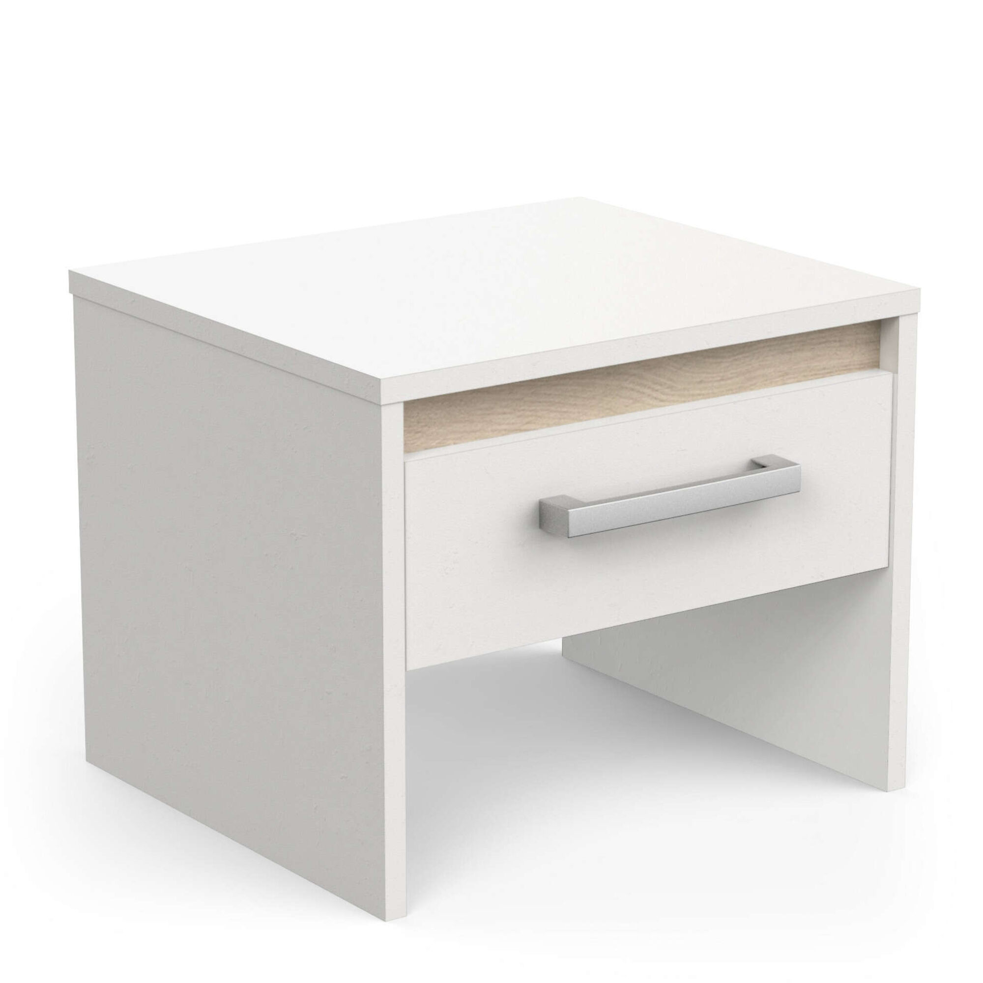 Mesa de cabeceira com gaveta 39x34x32cm Branco Watson