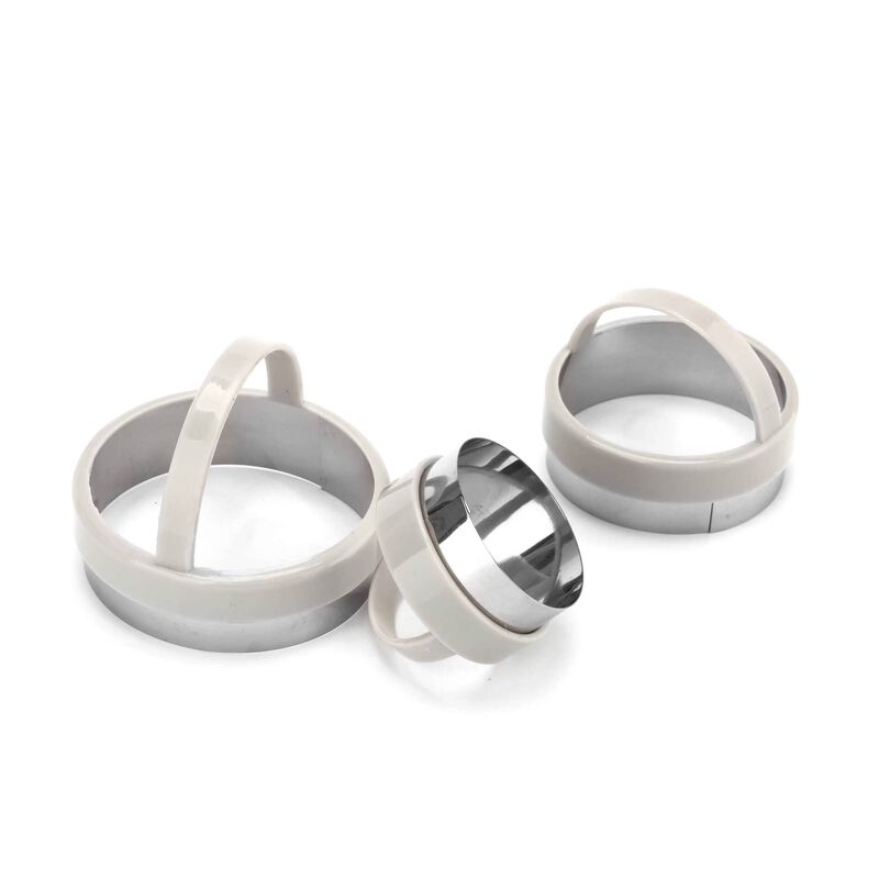 Conjunto 3 Formas Bolacha Cinza Chefe Kasa