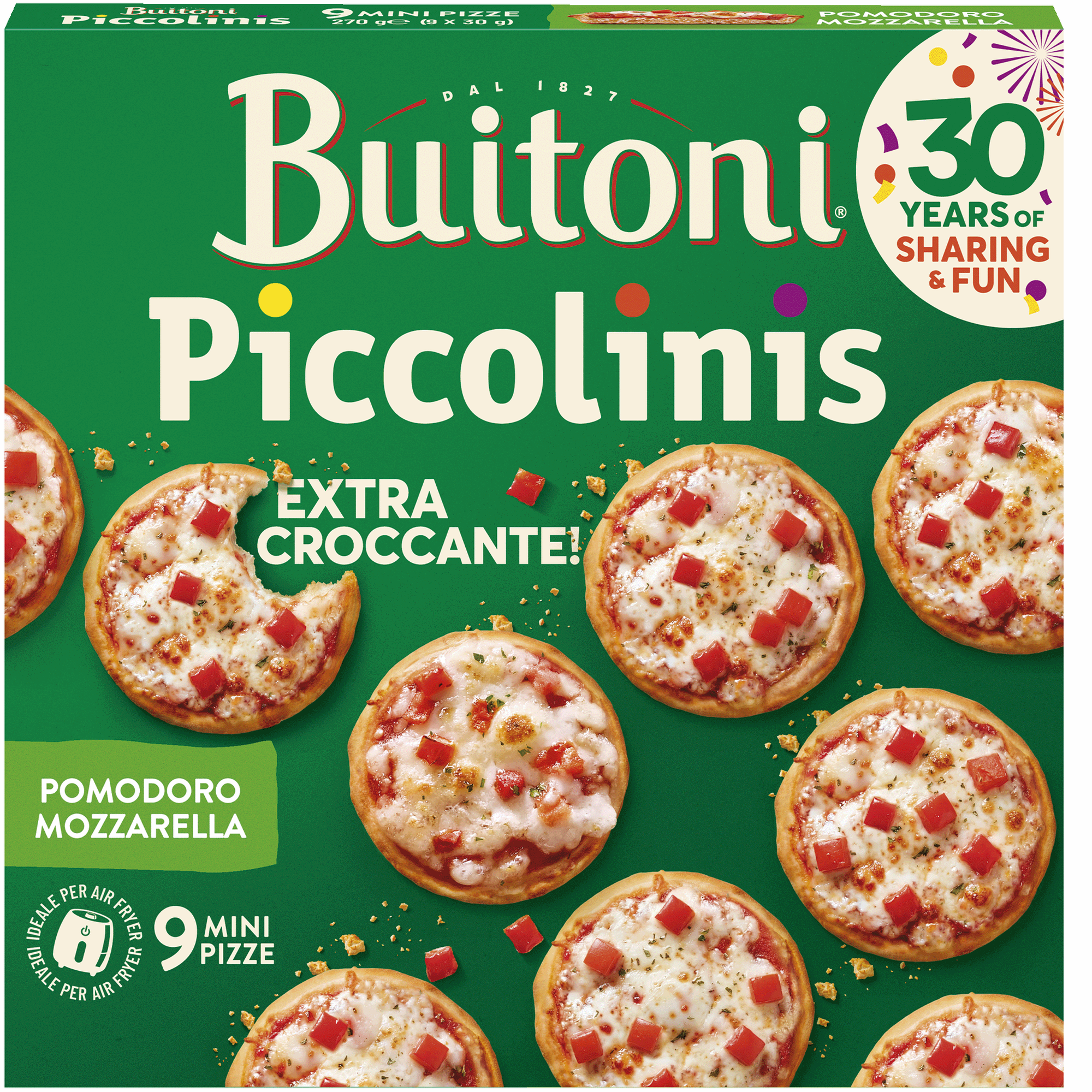 Mini Pizzas de Tomate e Mozzarella Vegetarianas Buitoni Piccolinis