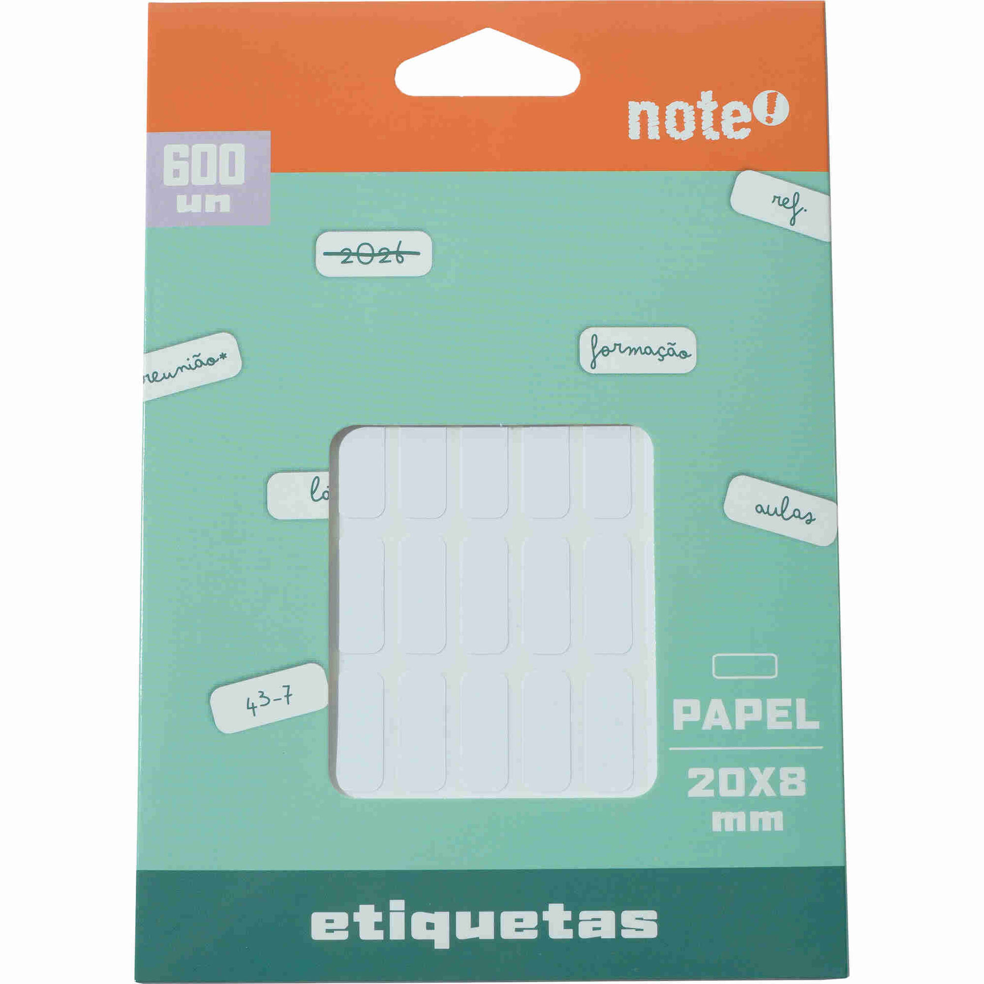 Conjunto 600 Etiquetas Adesivas 20x8mm Note!