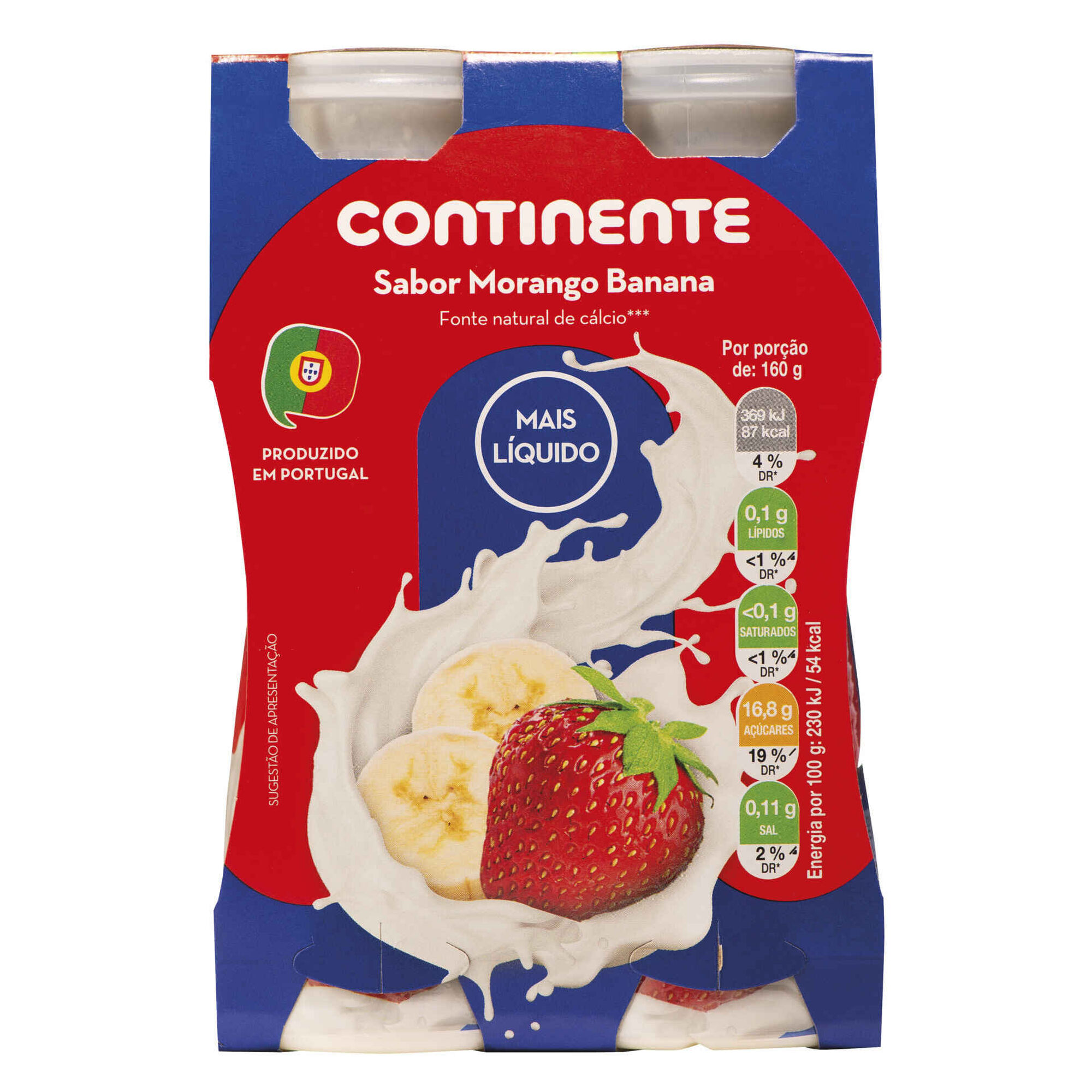 Iogurte Líquido Morango e Banana Iogurte Líquido Morango e Banana