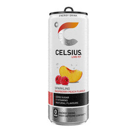 Bebida Energ&eacute;tica em Lata Gaseificada P&ecirc;ssego e Framboesa sem A&ccedil;&uacute;car Celsius