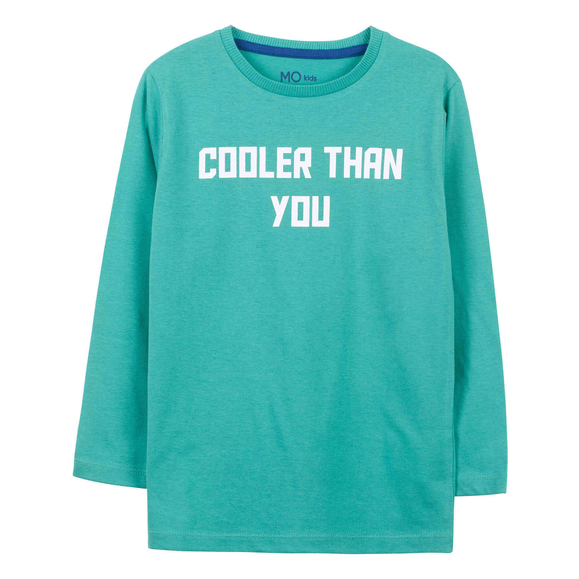 T-shirt Cooler Manga Comprida Algodão Turquesa T-shirt Cooler Manga Comprida Algodão Turquesa