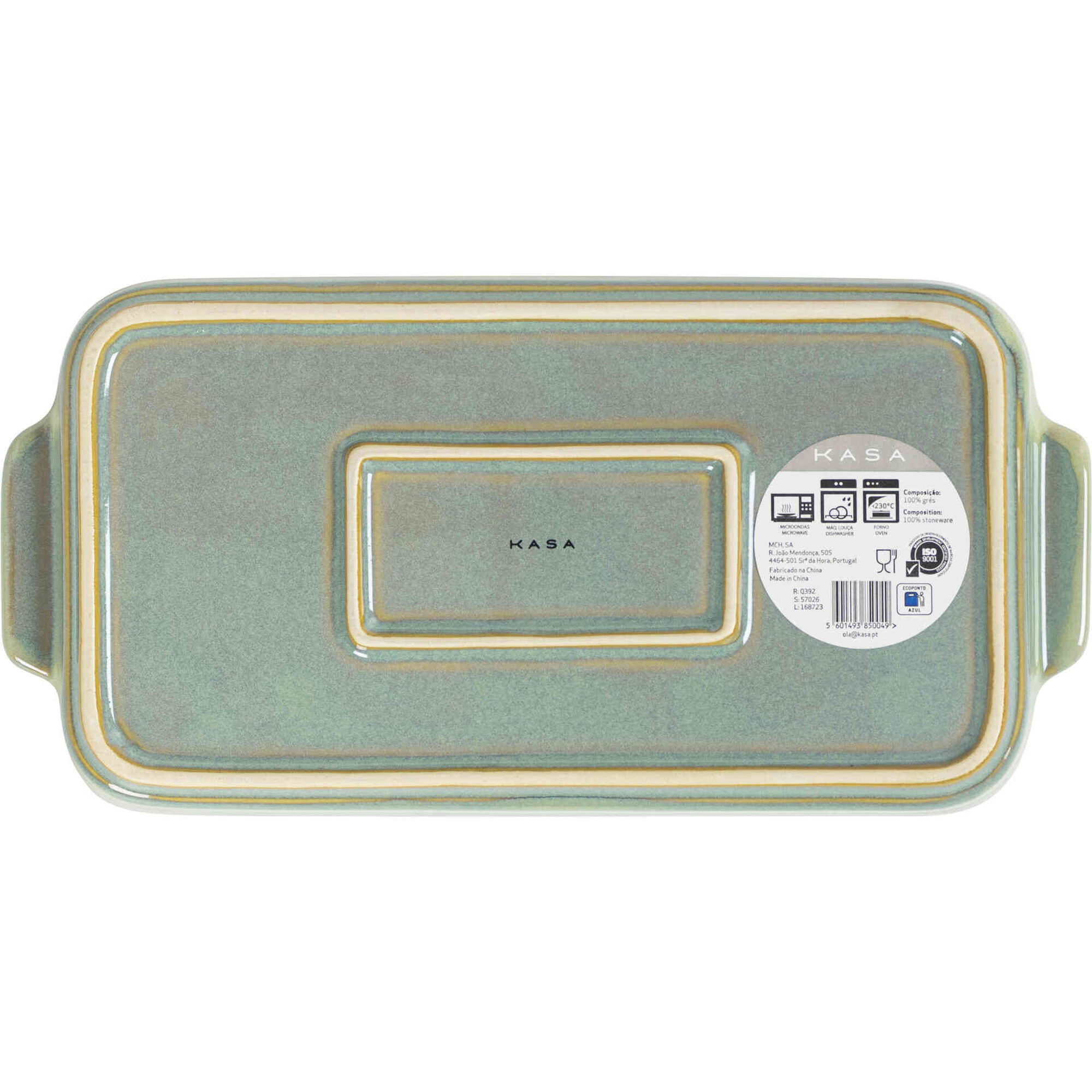 Assadeira 26x13cm Verde Kasa