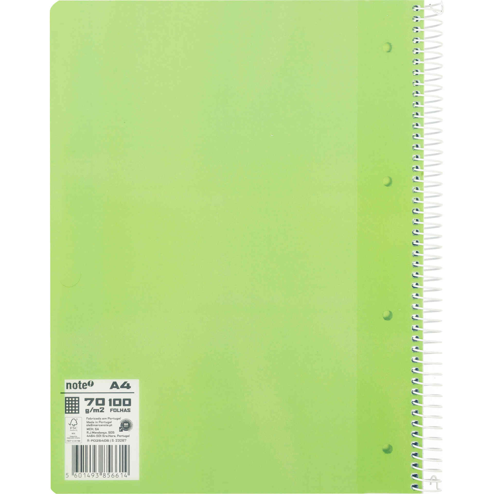 Caderno Espiral Quadriculado A4 (v&aacute;rias cores) Note!