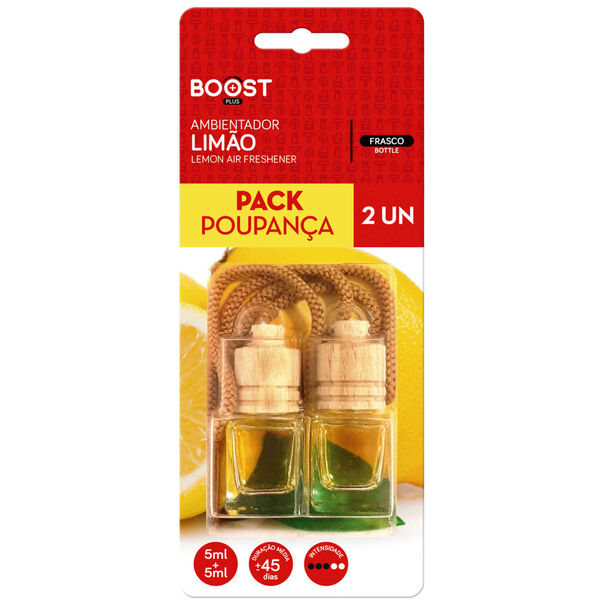 Ambientador Auto Pendurar Frasco Limão Boost