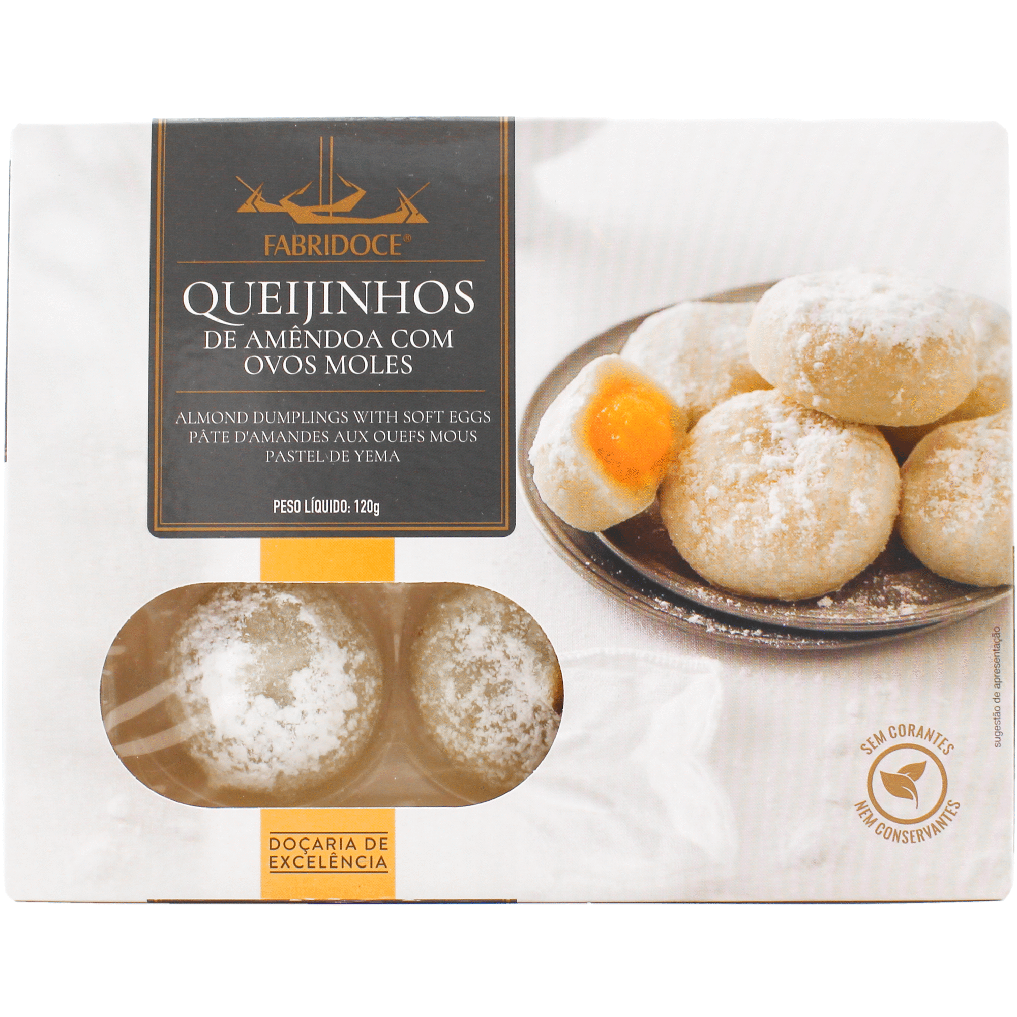 Queijinhos de Amêndoa com Ovos Moles