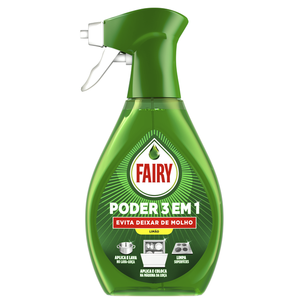 Detergente Manual Loiça Spray Poder 3 em 1 Fairy