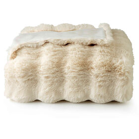 Manta Efeito Pelo 130x160cm Branca