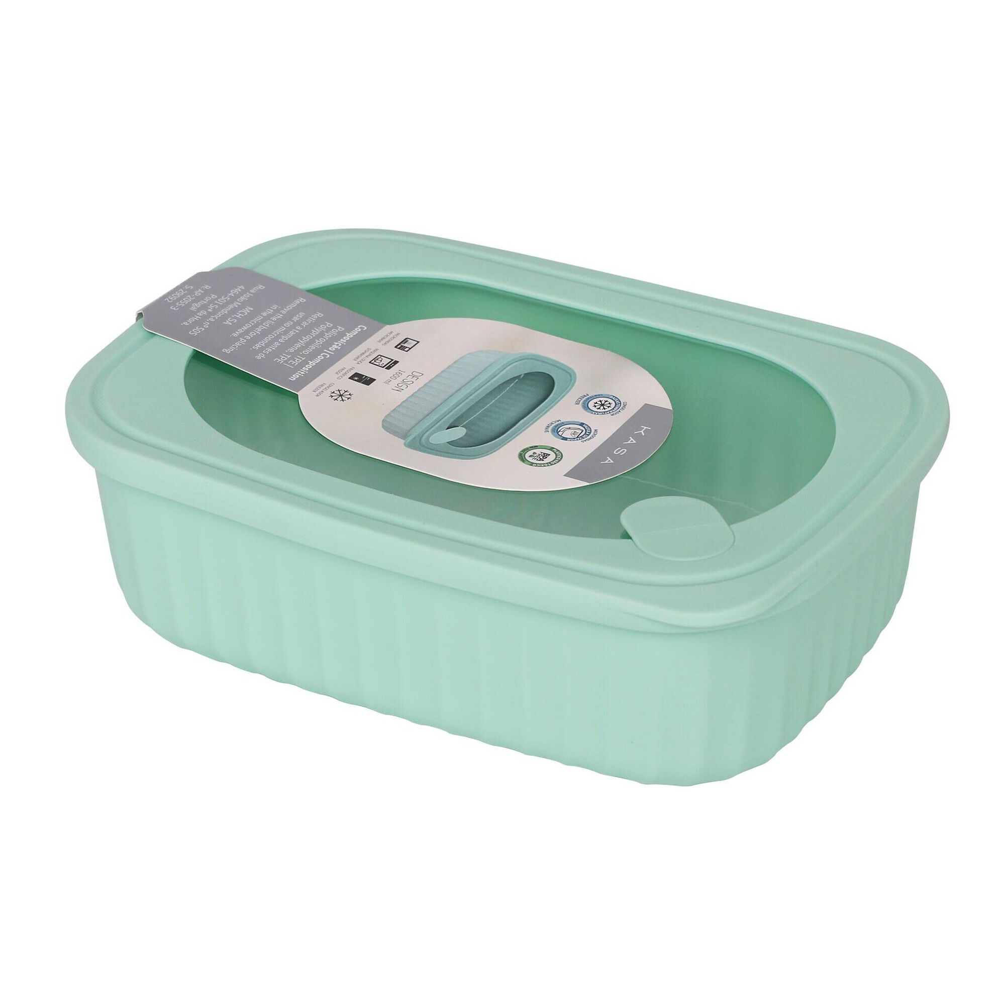 Caixa Herm&eacute;tica 1,6L Verde Design Kasa
