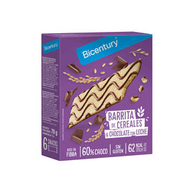 Barras de Cereais Multicereais Chocolate de Leite Sarialis sem Gl&uacute;ten Bicentury