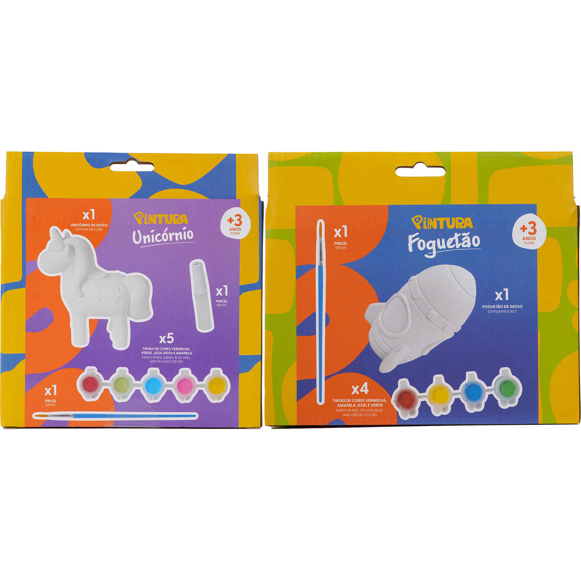 Kit de Pintura Foguet&atilde;o/Unic&oacute;rnio (v&aacute;rios modelos)