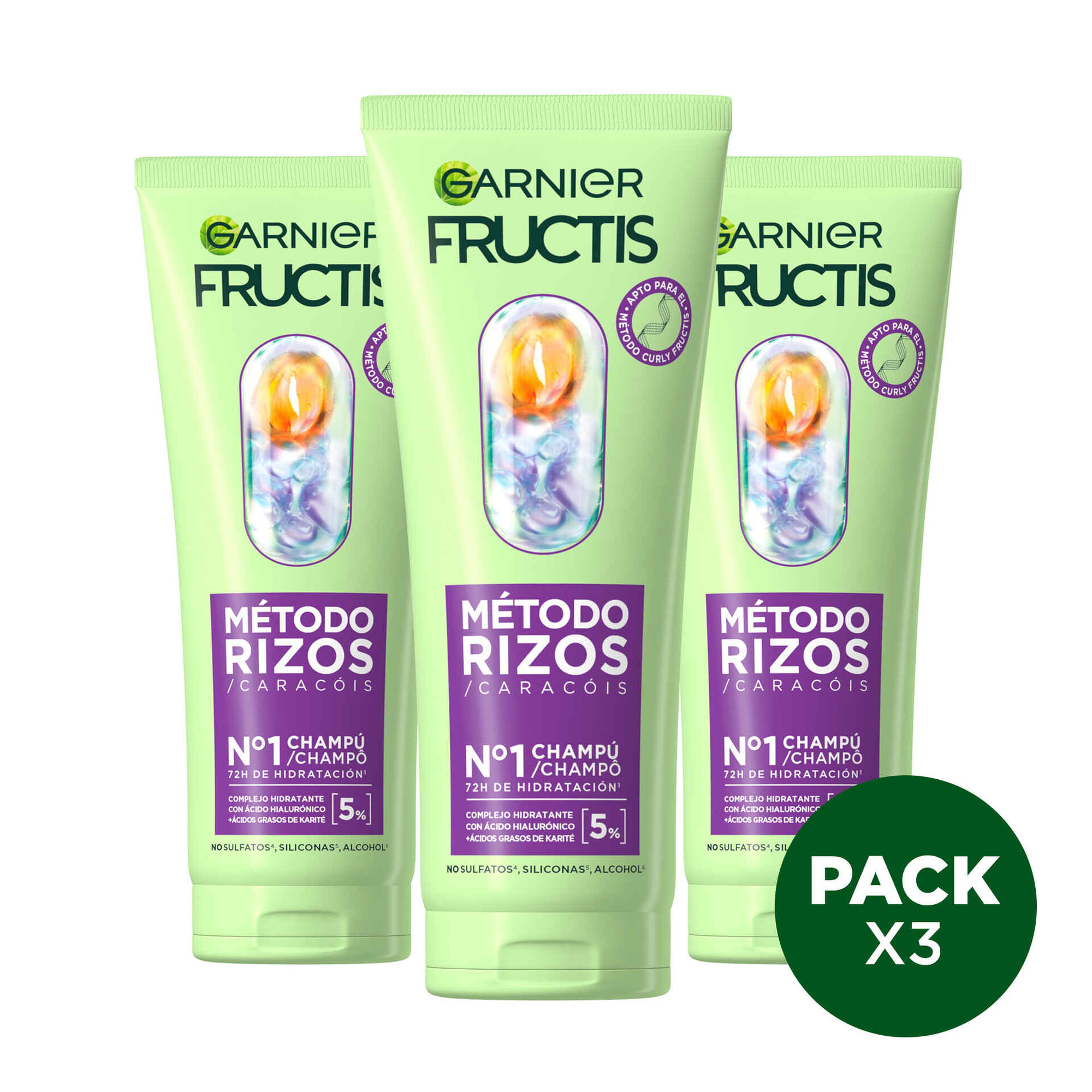 Champô Fructis Método Caracóis Champô Fructis Método Caracóis