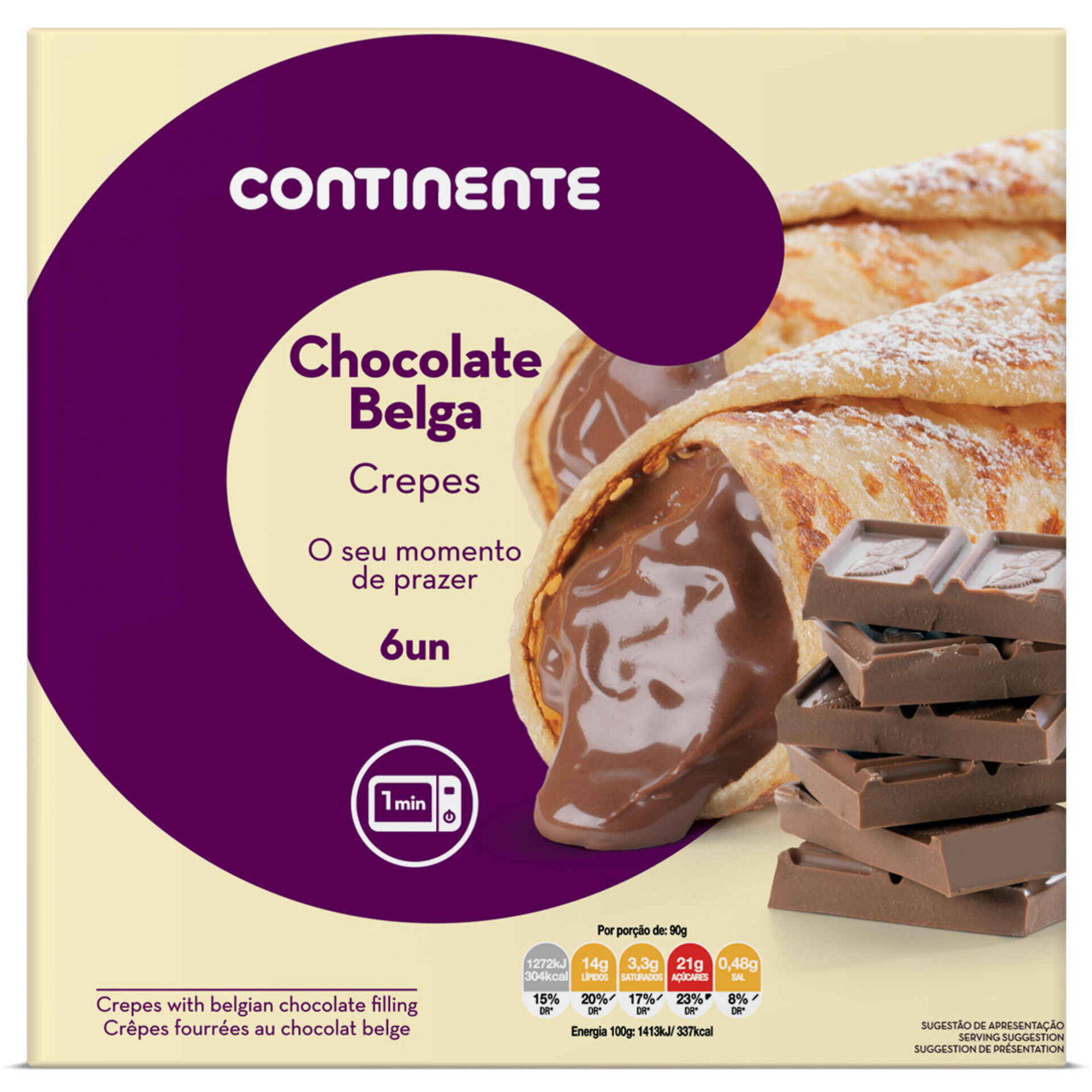 Crepes com Chocolate Belga Crepes com Chocolate Belga