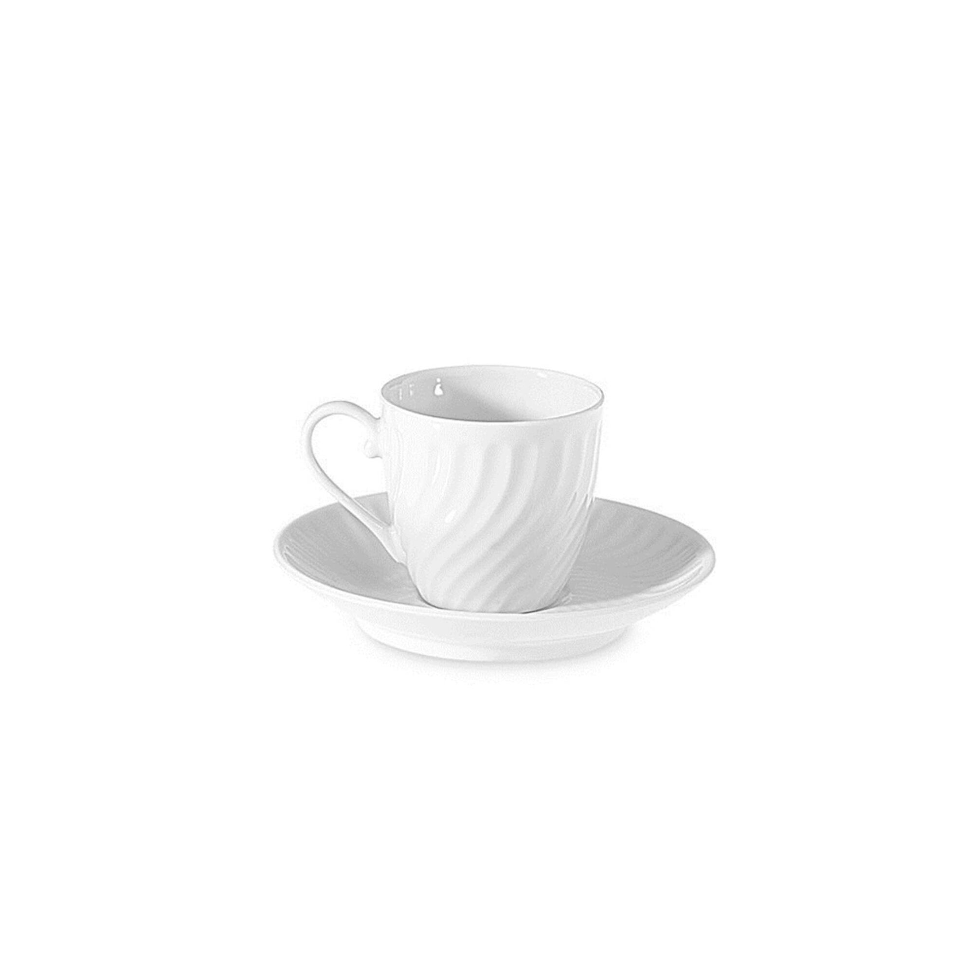 Chavena De Cafe Com Pires Vista Alegre Sagres Porcelana Branco