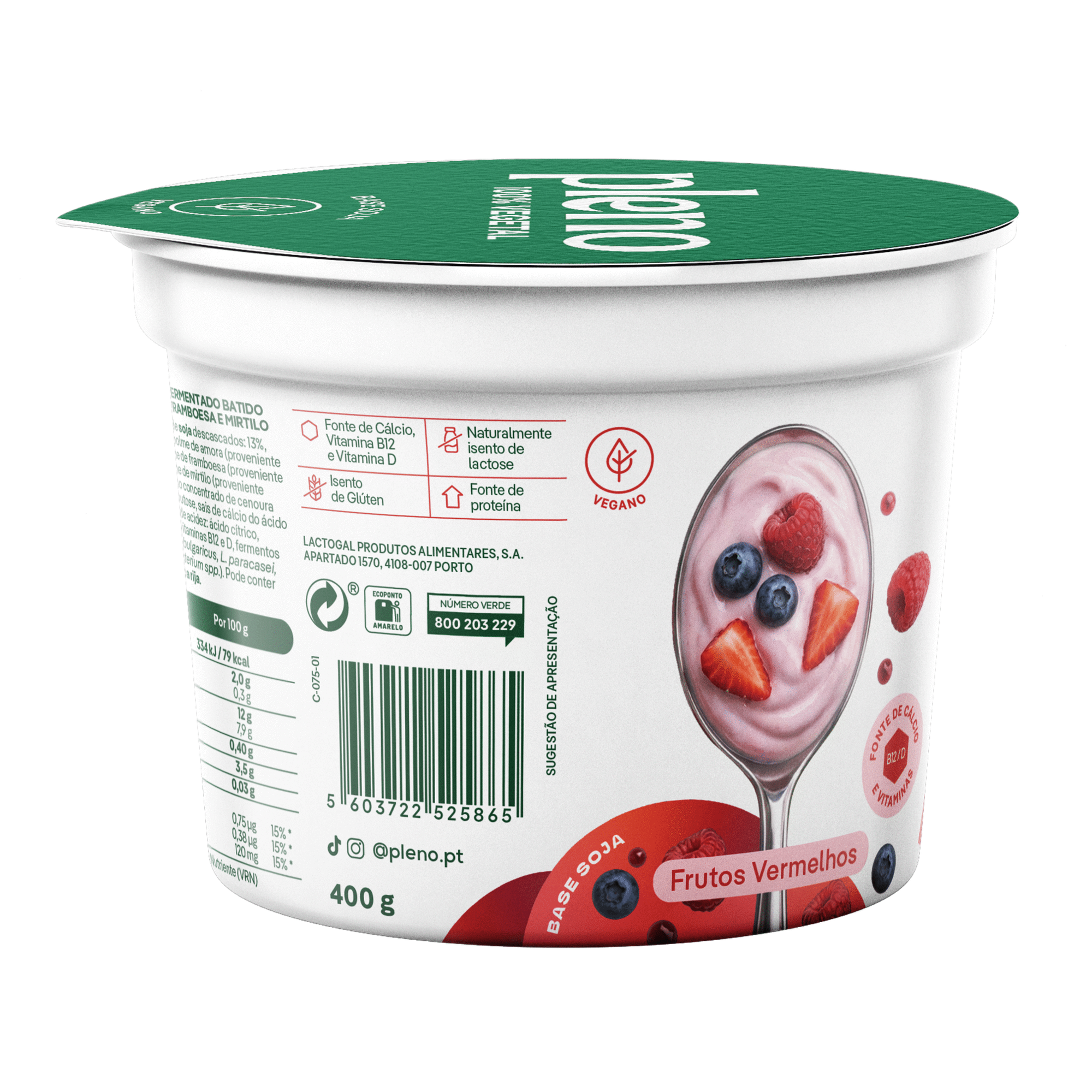 Vegegurte Base de Soja Frutos Vermelhos Pleno