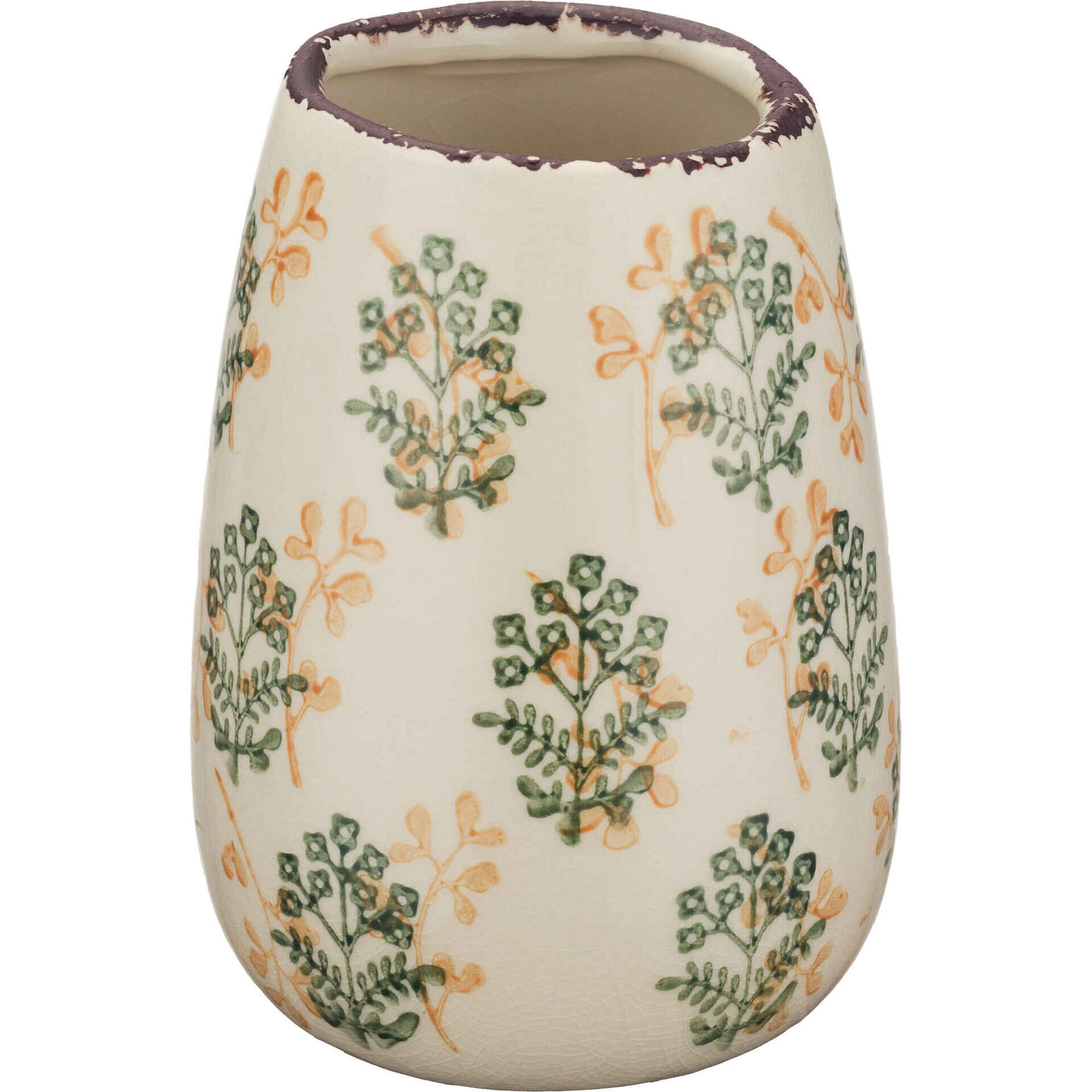 Jarra Flores Vintage 13,8x19cm Bege Kasa
