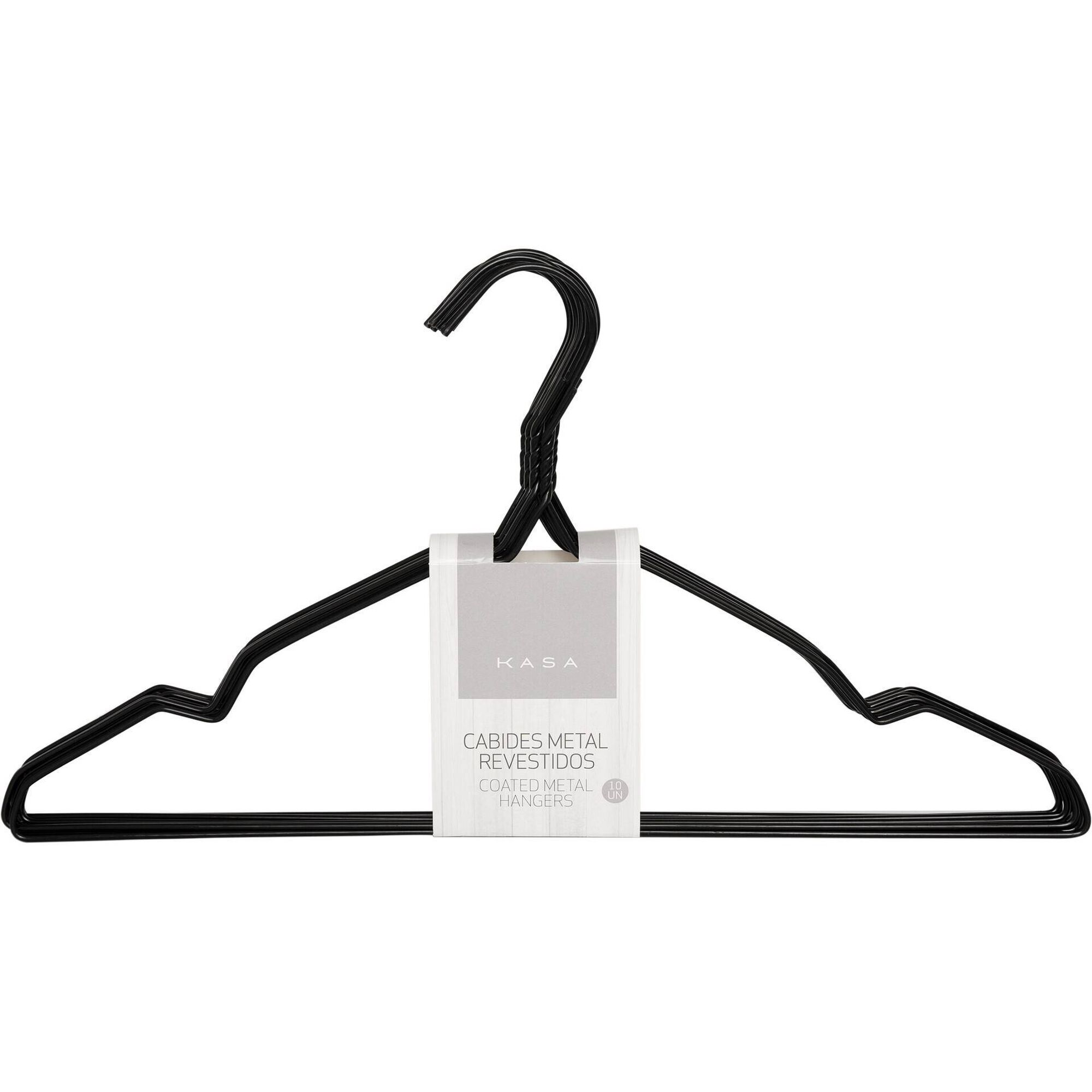 Cabides Metal Revestidos Preto Kasa