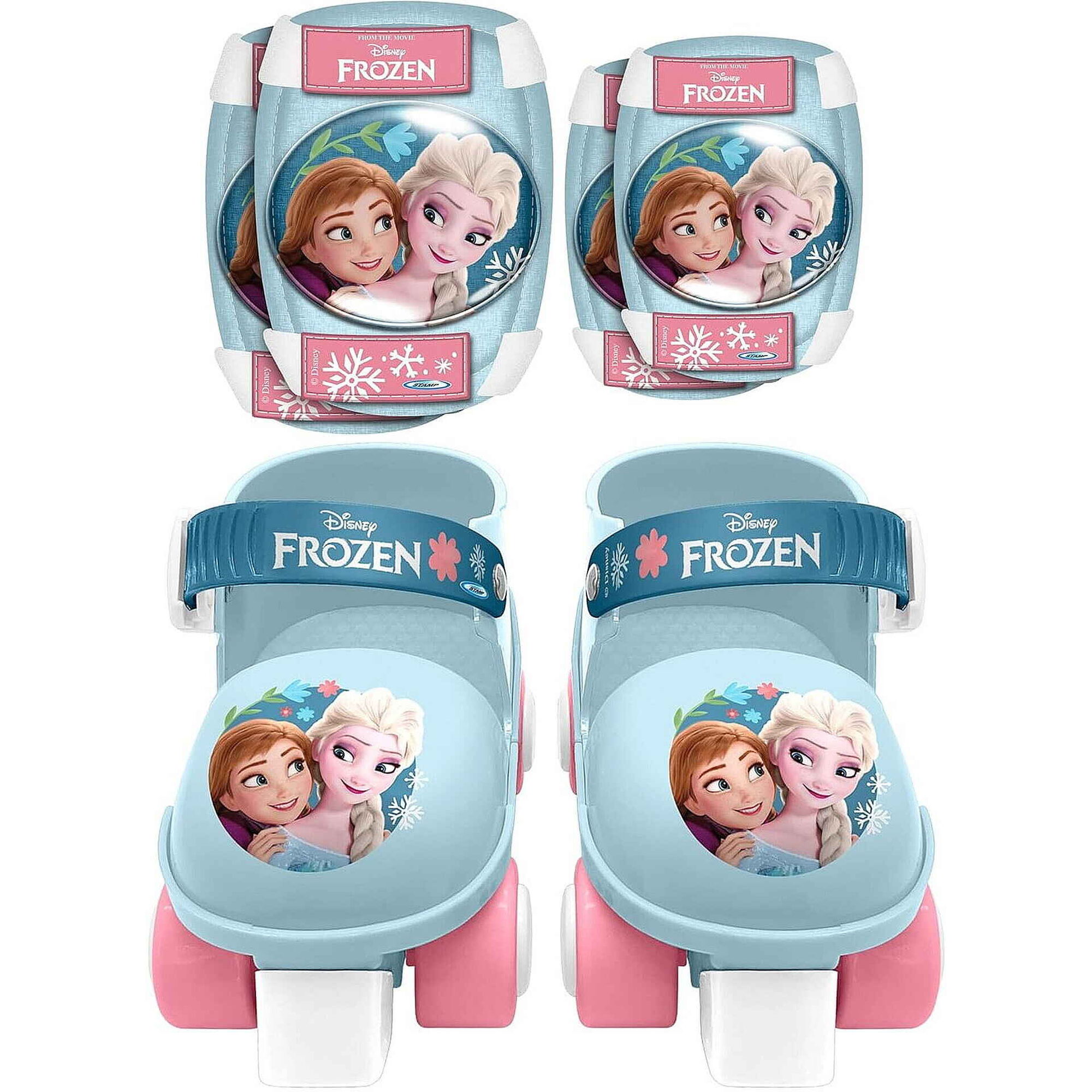 Patins 4 Rodas e Prote&ccedil;&otilde;es 23-27 Frozen