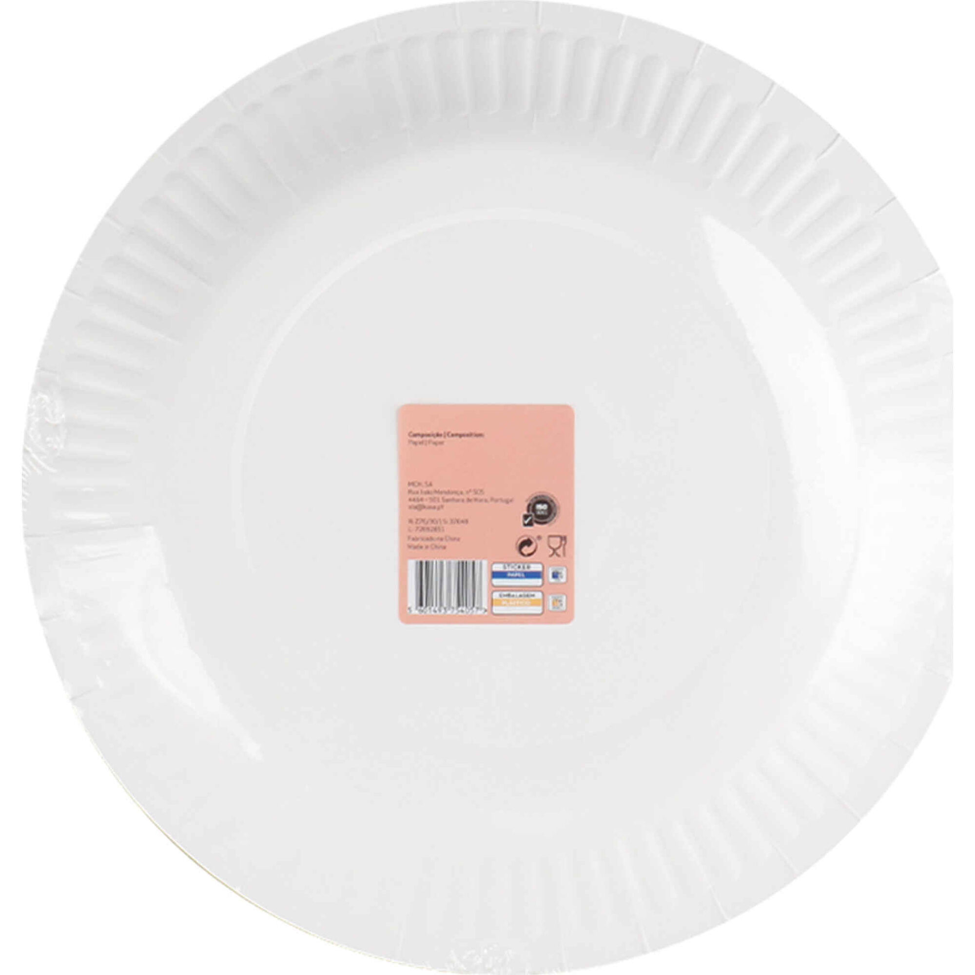 Conjunto 10 Pratos 23cm Papel Soft Menta