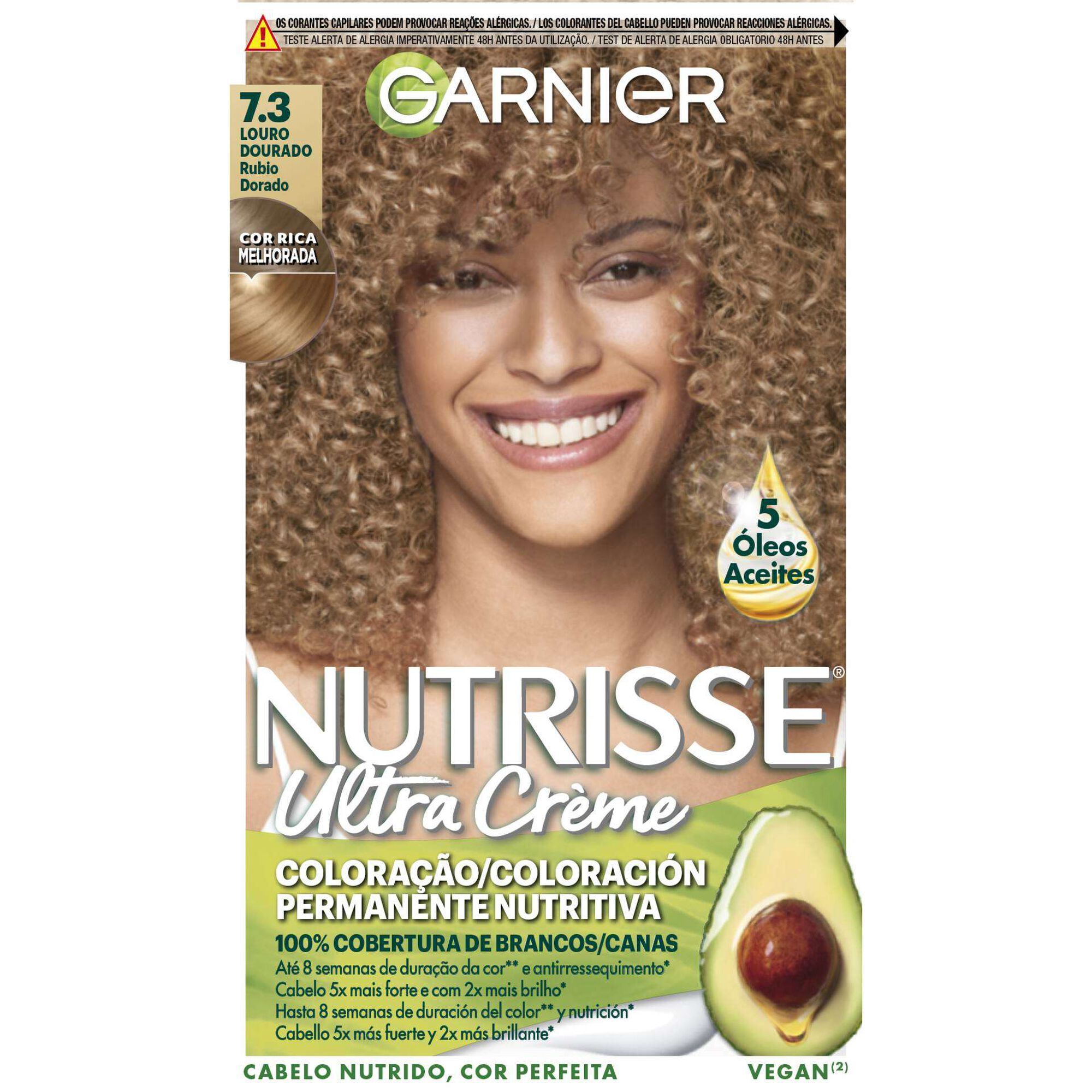 Coloração Permanente Nutrisse Creme Louro Dourado 7.3