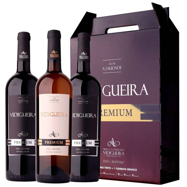Vidigueira Premium Alentejano Vinho Branco e Vinho tinto Conjunto