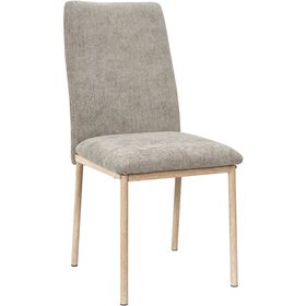Conjunto de 2 Cadeiras Estofadas Taupe Em&iacute;lia