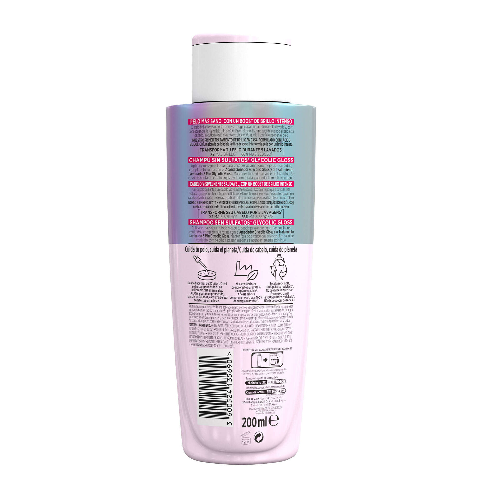 Champô Elvive Glycolic Gloss emb. 200 ml Elvive L'Oréal Paris