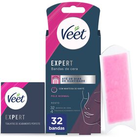 Bandas Depilatórias Cera Fria Expert Facial Pele Normal