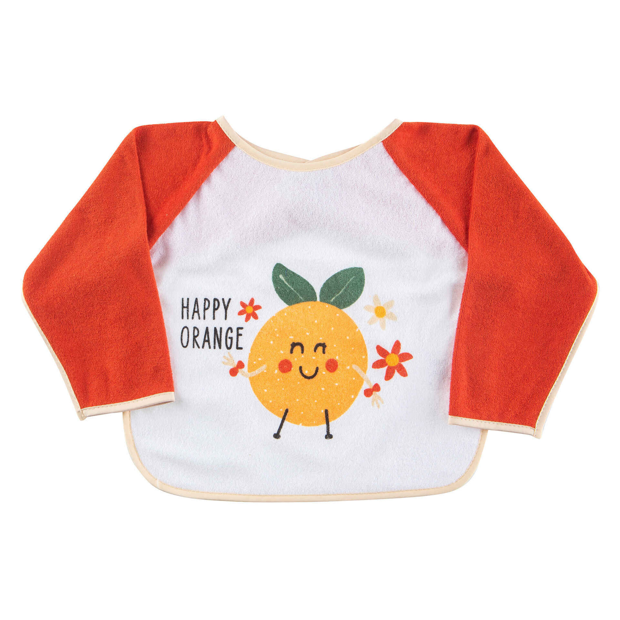 Babete com Mangas Vermelho e Branco Fruits