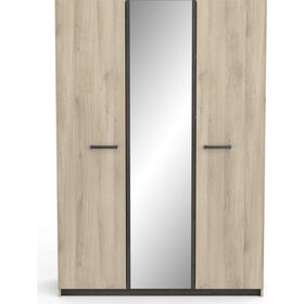 Roupeiro 3 Portas 134x51x192cm Carvalho Watson