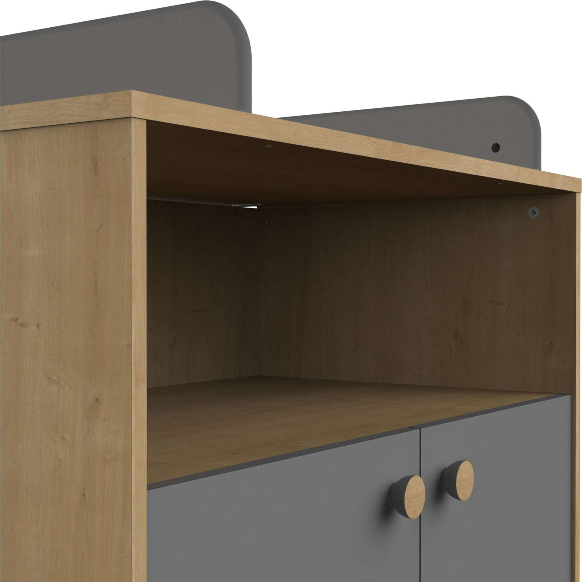 Cómoda com Muda Fraldas 79,6x70x94,4cm Cinza Gabin