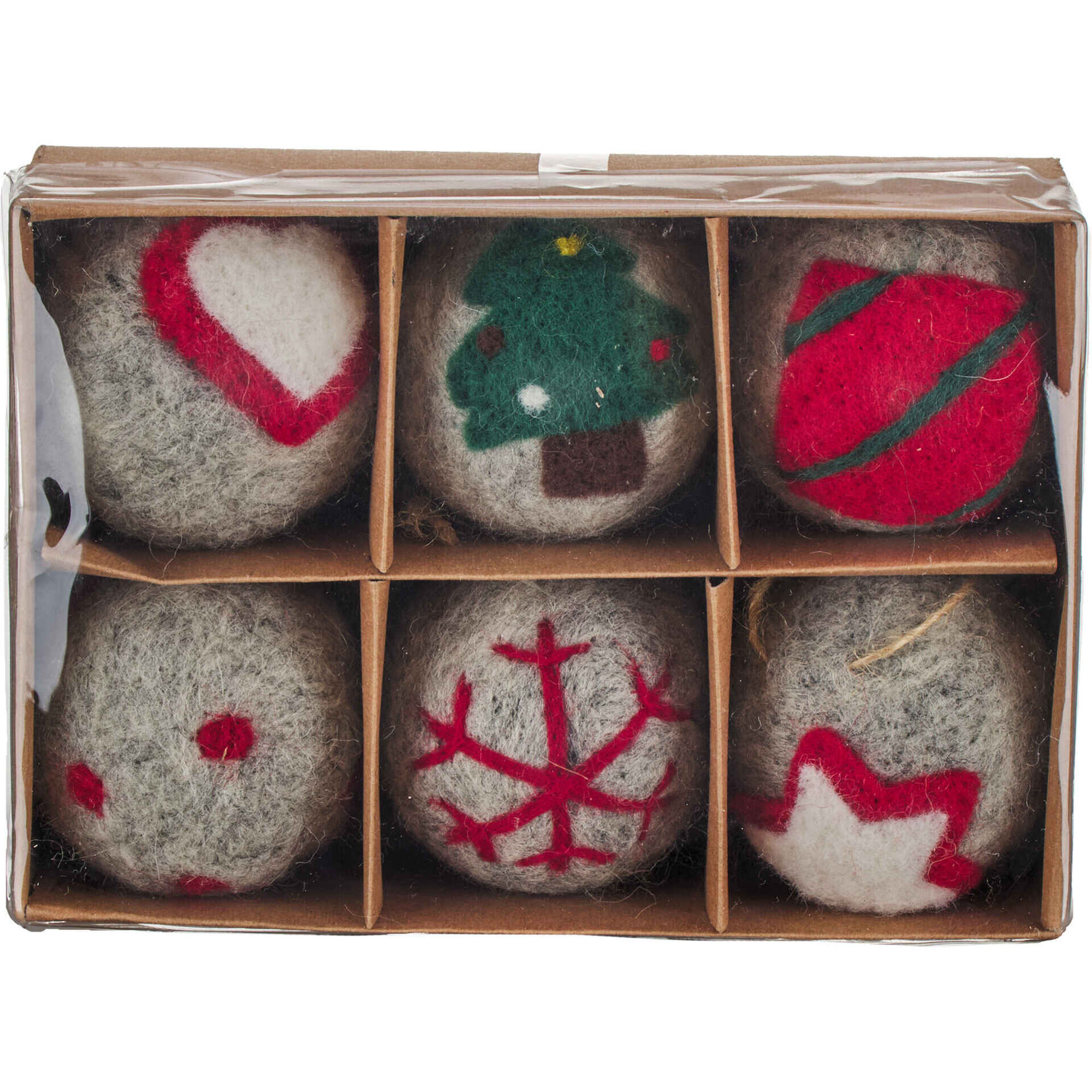 Conjunto 6 Bolas Feltro Motivos