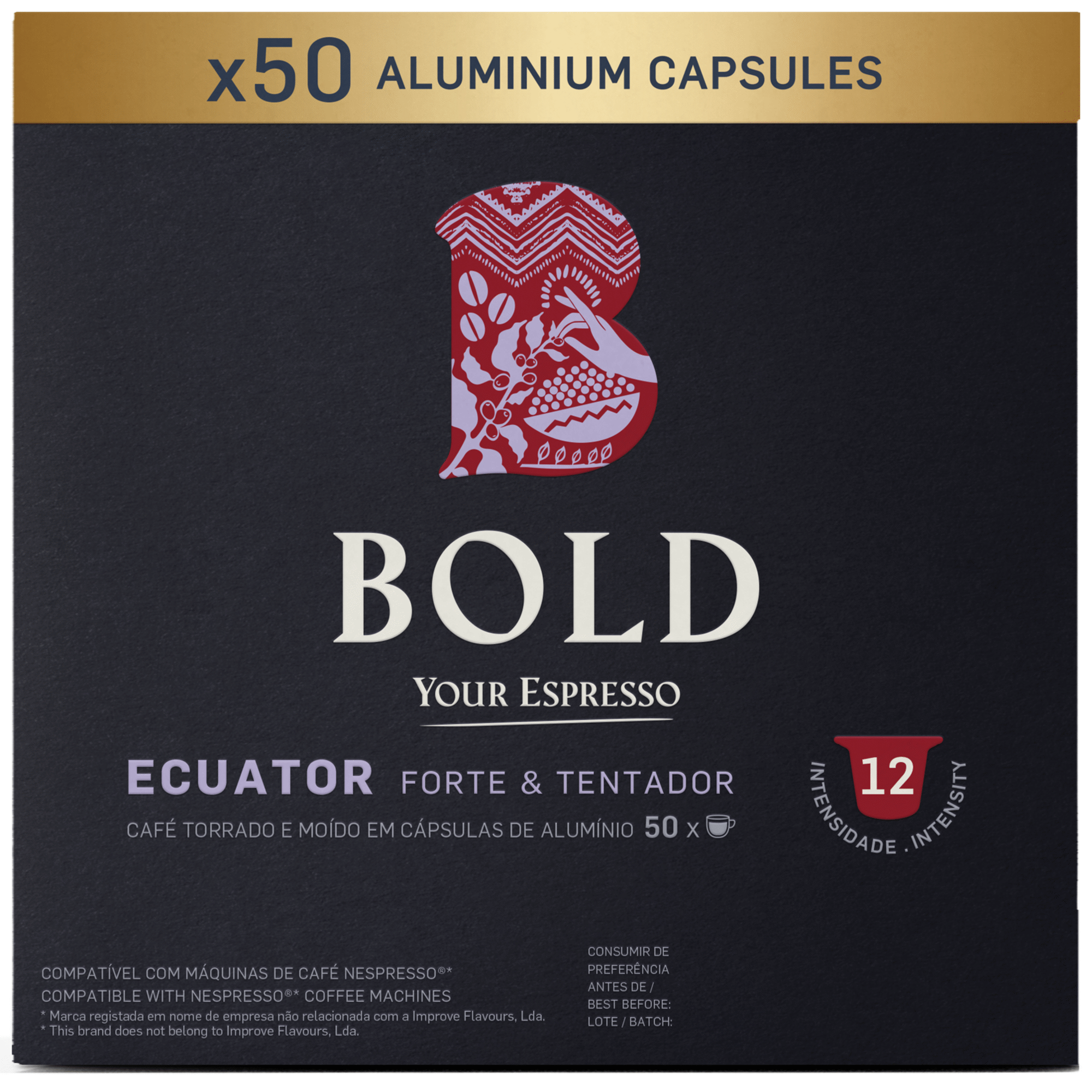 C&aacute;psulas de Caf&eacute; Ecuator Int 12 Bold