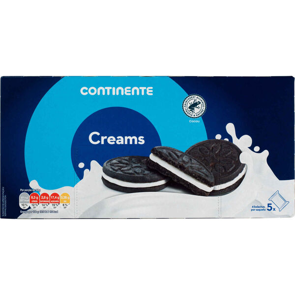 Bolachas de Chocolate Recheadas com Creme de Baunilha Continente