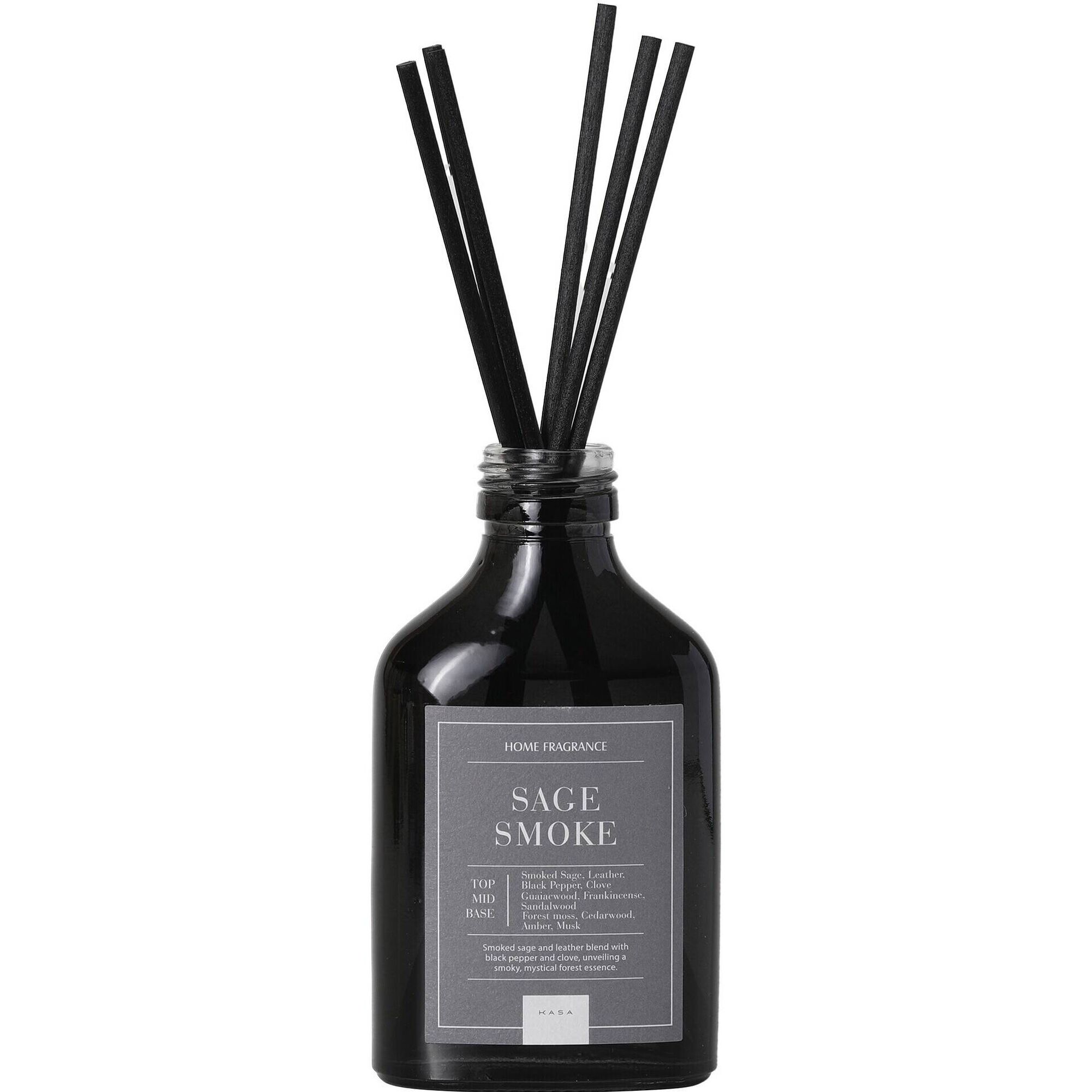 Difusor 100ml Vidro Fumo de Sálvia