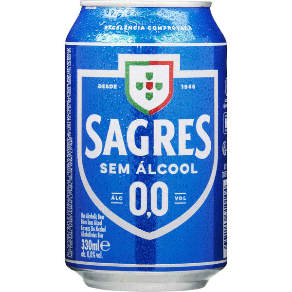 Cerveja em Lata sem Álcool Sagres