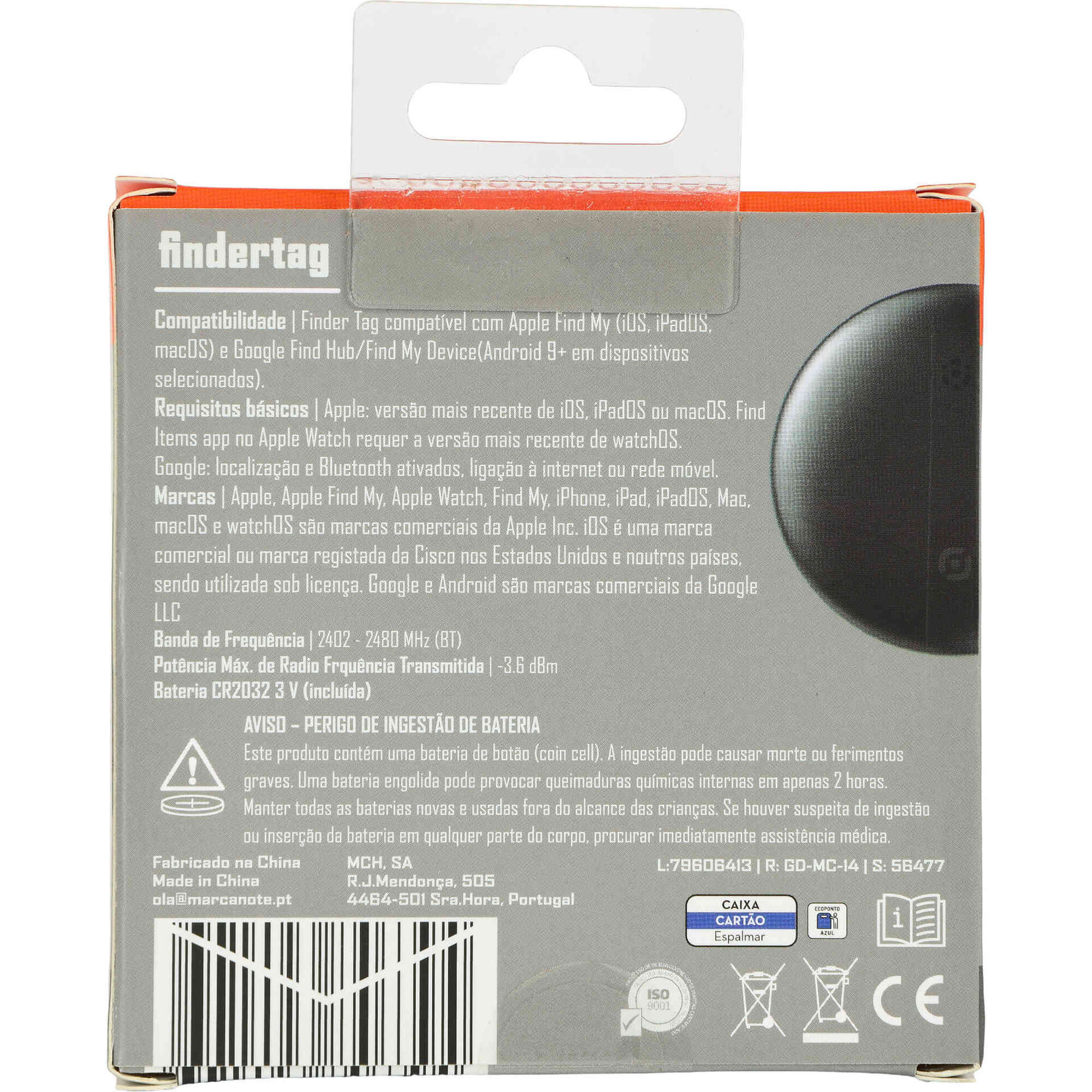 Findertag Wireless Preto Note!