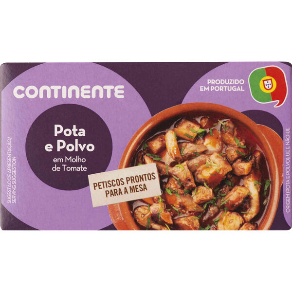 Polvo e Pota com Molho Tomate Continente