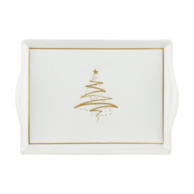 Travessa Retangular 40x28cm Tree Dourado